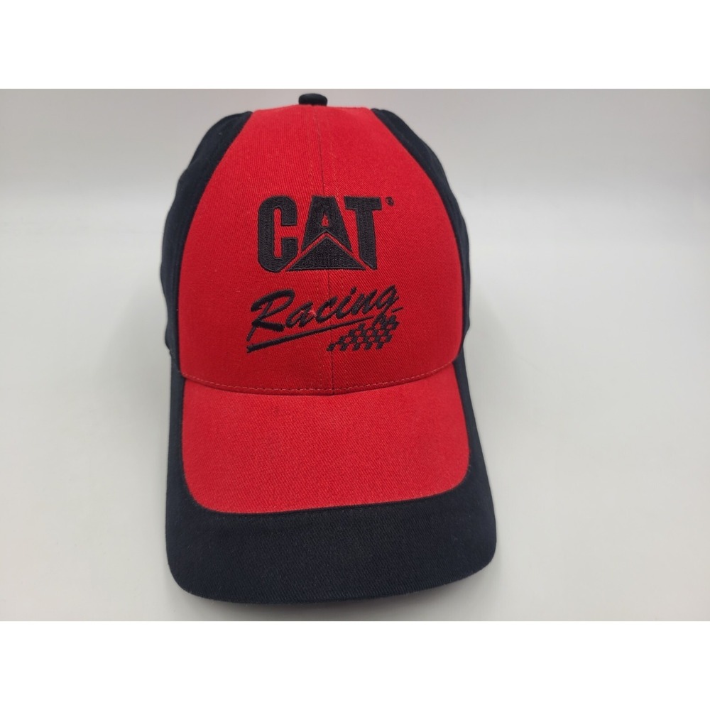 Vintage Ward Burton #22 CAT Caterpillar Racing Hat Cap Cyrk Men NASCAR Red Black